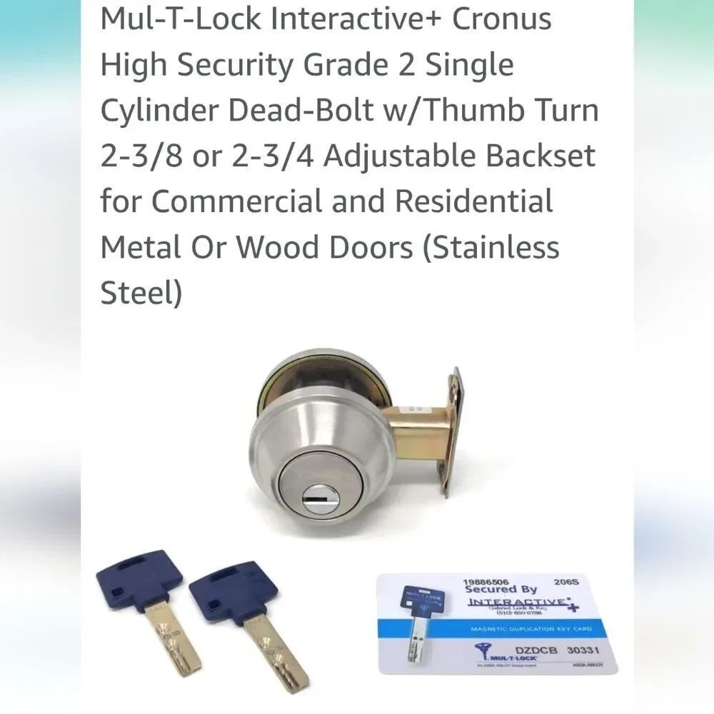 Mul-T-Lock Interactive+ Cronus High Security Grade 2 Single Cylinder Dead-Bolt